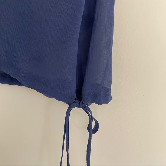 NWT Rag & Bone Elysse Sheer V-Neck Top & Camisole Airy Crepe Drawstring Size M - Picture 7 of 8